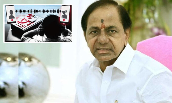 Former Chief Minister KCR being questioned by SIT officials in the phone tapping case at his Nandini Nagar residence