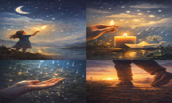 Inspirational poem describing how small moments shape life and bring positivity