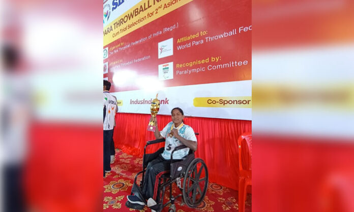 Pokala Ramadevi from Parvathagiri mandal Warangal district wins bronze medal in Para Throwball National Federation Cup 2026
