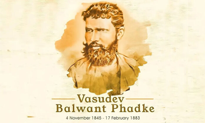 Portrait of Vasudev Balwant Phadke remembering his death anniversary