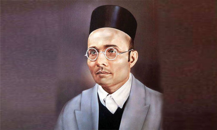 Portrait of Vinayak Damodar Savarkar commemorating his death anniversary