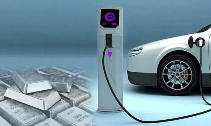 Graph or visual showing fluctuations in silver prices driven by industrial and electric vehicle demand
