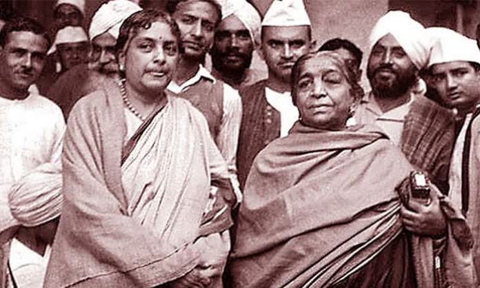 Telugu freedom fighters from Andhra region participating in the Salt Satyagraha and Dandi March alongside Mahatma Gandhi, including Yerneni Subramaniam and others.