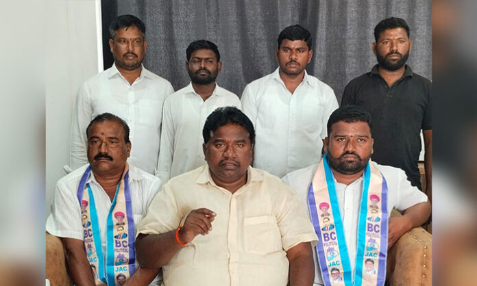 BC Political JAC State Chairman Dr. Rachala Yugandhar Goud addressing the media on social media false propaganda and corruption issues.