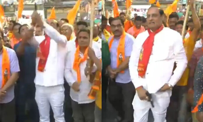BJP MLA fires gun in air during Rama Navami procession in Odisha, causing panic among devotees.
