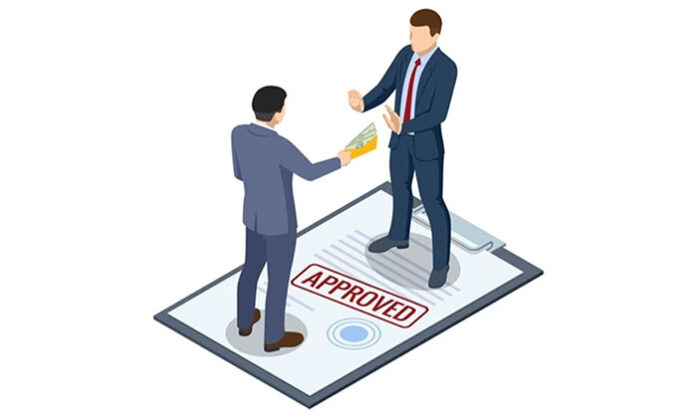 Public awareness message about bribery in government registration offices and citizens’ rights