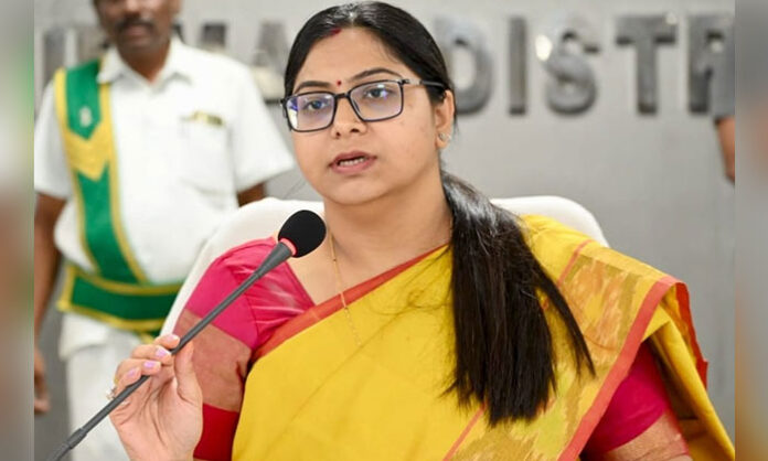 District Collector Abhilasha Abhinav assuring strict action against attackers while confirming uninterrupted medical services at district hospitals.