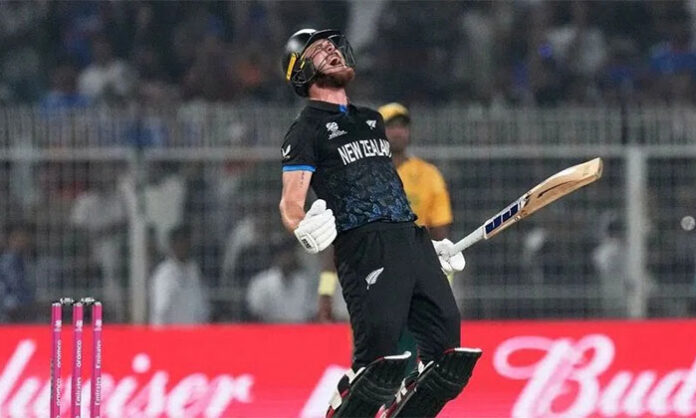 New Zealand opener Finn Allen scores fastest T20 World Cup century in 33 balls during semi final match