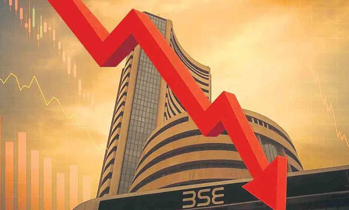 Indian stock markets plummet with Sensex falling 1,360 points and Nifty 50 shedding 400 points due to global oil price surge and Middle East tensions