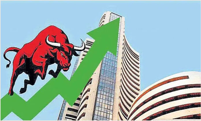 Indian stock markets close in green with BSE Sensex rising 1,372 points to 74,068 and Nifty advancing 445 points to 22,957.80 on Tuesday.