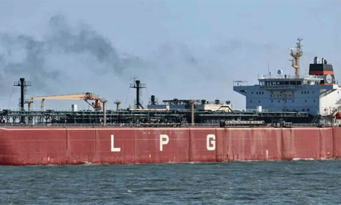 LPG tanker Jag Vasant arriving at Gujarat port carrying 47,600 metric tonnes of cooking gas after crossing Strait of Hormuz