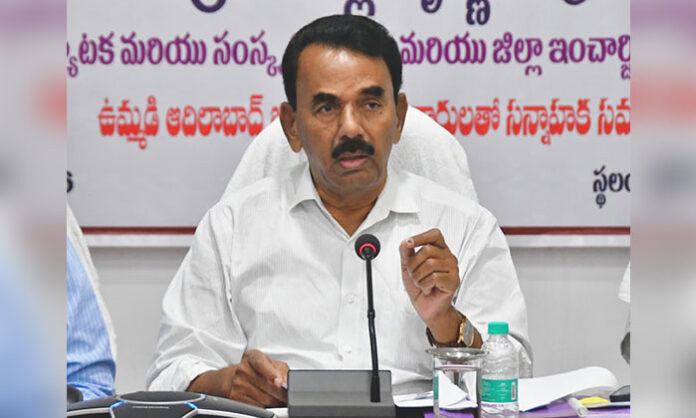 Minister Jupally Krishna Rao extends Ugadi greetings to people of united Adilabad district wishing prosperity and happiness