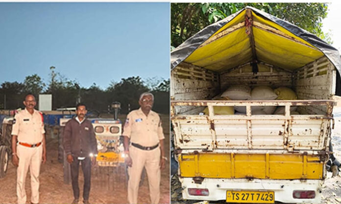 Accused persons produced before Karimnagar Rural Tahsildar in illegal transport cases