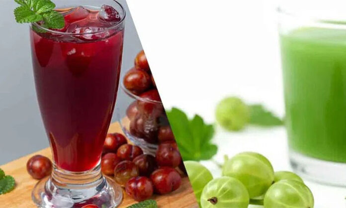 Kokum juice and Amla juice are natural body-cooling beverages ideal for summer, rich in nutrients and traditional superfoods.