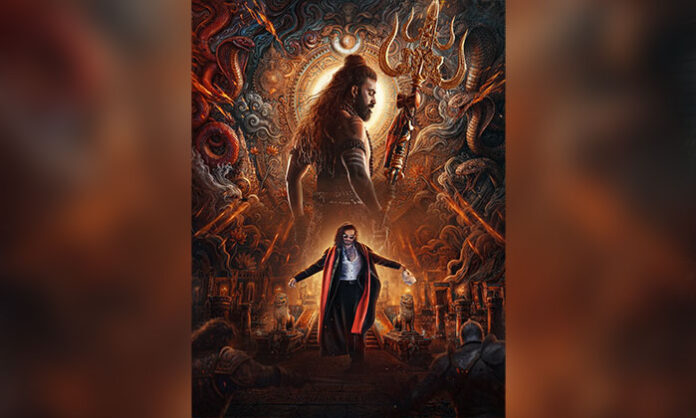 Nagabandham movie poster featuring Virat Karna in dual roles including a powerful Lord Shiva avatar and a modern look, announcing July 3 release