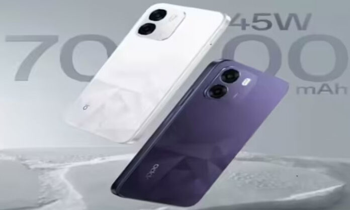 Oppo K14 5G smartphone launch announcement poster with key specs and launch date in India