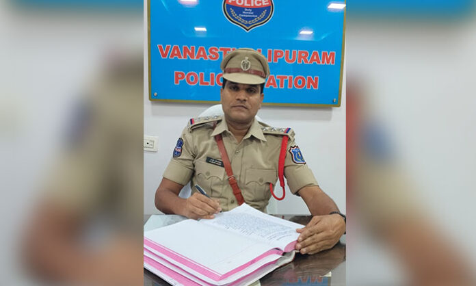 Inspector Ravi Babu taking charge as SHO of Vanasthalipuram Police Station under Malkajgiri Police Commissionerate