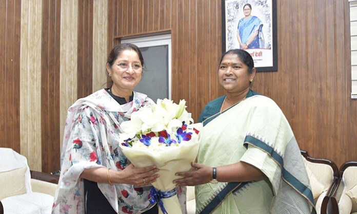 Minister Seethakka meets Union Minister Annapurna Devi in Delhi to discuss Nirbhaya Fund initiative for women and girls in Mulugu, Telangana