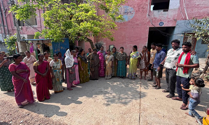 Residents of JNNURM Colony in Abdullapurmet struggling due to severe water shortage for over 20 days.
