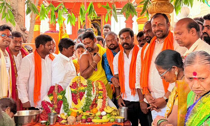 Devotees gather at temples in Jawahar Nagar to witness the grand celestial wedding (Kalyana Mahotsavam) of Lord Rama and Sita during Sri Rama Navami, with prayers, rituals, and Annaprasadam distribution.