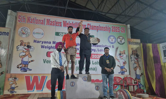 Telangana athletes win gold and bronze medals at the 5th National Masters Weightlifting Championship held in Loharu Bhiwani district of Haryana