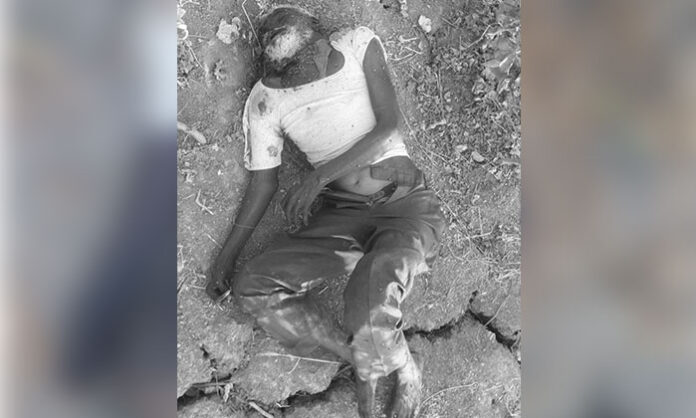 Unidentified elderly man body found in Pattichenu field near Arepalli village in Karimnagar Rural