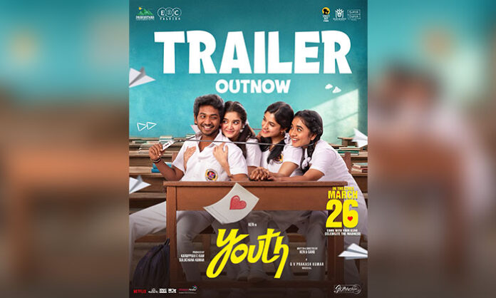 Youth movie trailer released featuring Ken Karunaas showcasing fun college life and romance
