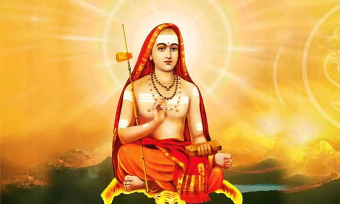 Adi Shankara depiction symbolizing Advaita Vedanta philosophy and spiritual teachings across India
