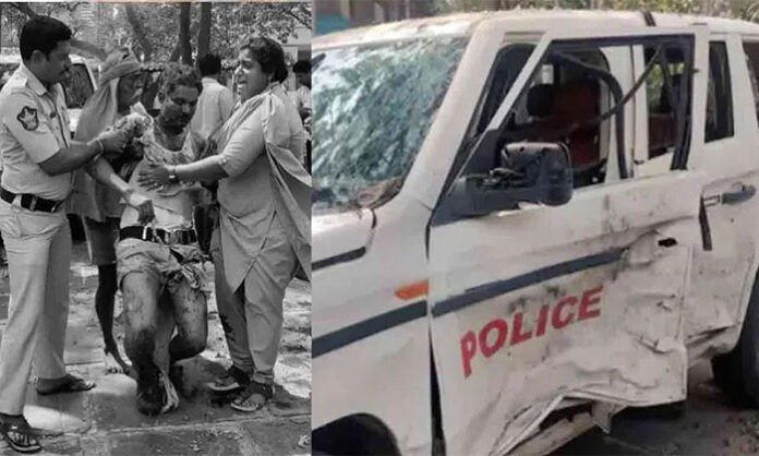 Explosion at Challapalli Police Station injures four police personnel during ammunition inspection.