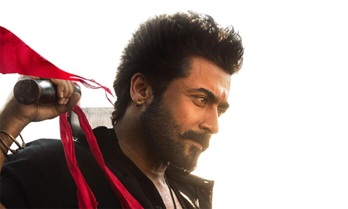 Suriya performing the high-energy 'God Mode' song from the movie Veerabhadrudu, composed by Sai Abhyankar with vocals by Kaala Bhairava.