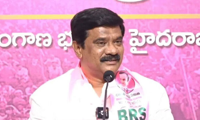 Vemula Prashanth Reddy addressing media over alleged HAM roads scam in Telangana.