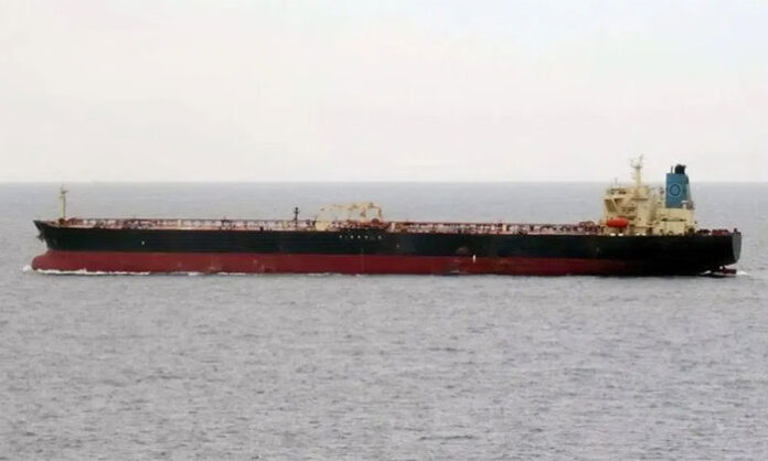 Oil tanker carrying Iranian crude oil heading to India’s Vadinar port, marking the first shipment since 2019.