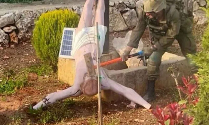 Jesus Christ Statue Vandalized Lebanon IDF Action Investigation