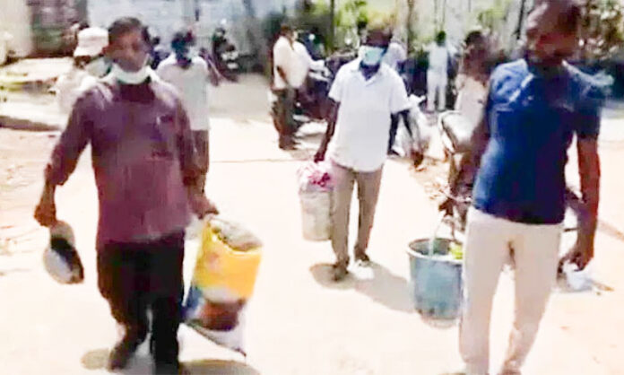 Mahabubabad residents protest sanitation failure by dumping garbage inside municipal office