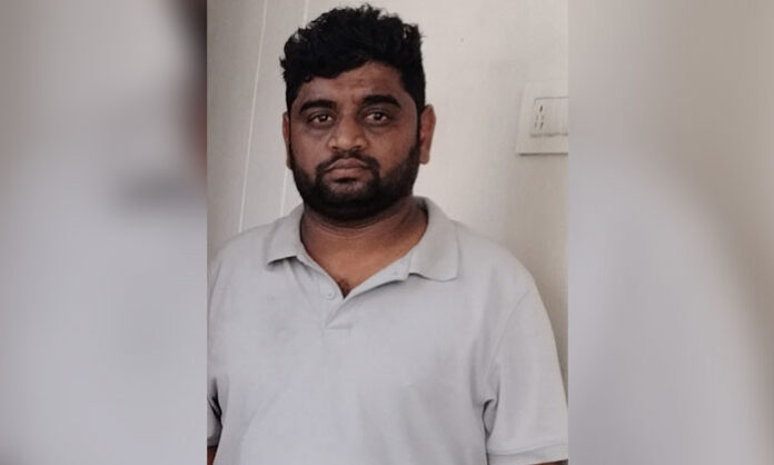 Police arresting man involved in fake FCI job identity and dowry fraud case in Kothapet
