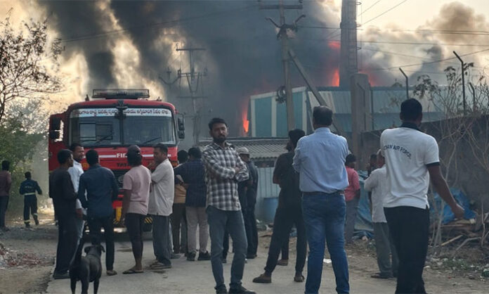 Massive Fire Accident Gaddapotharam Industrial Area Patancheru