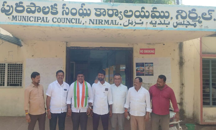 Nirmal municipal councilors respond strongly to MLA allegations regarding municipal tenders during press conference