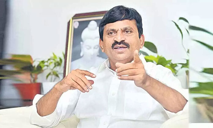 Minister Ponguleti Srinivas Reddy addressing media regarding Nadergul land issue and responding to allegations by Harish Rao