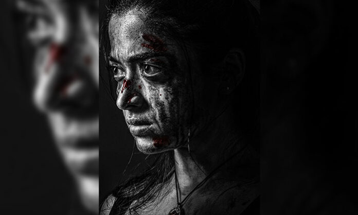 Rashmika Mandanna in an intense, battle-worn avatar on the birthday poster of the film Mysaa.