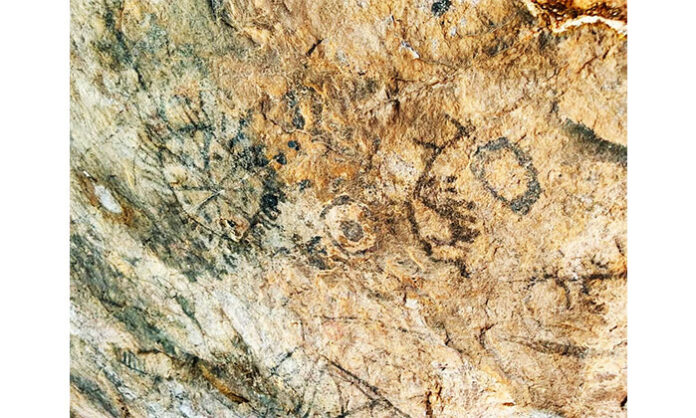Ancient rock paintings discovered in Turakalapalli Telangana depicting prehistoric life