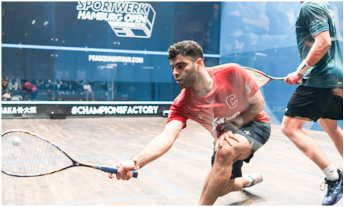 Veer Chotrani loses in Hamburg Squash Open quarterfinal after a hard fought match against Baptiste Masotti