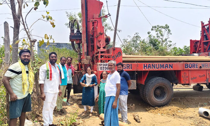 Bellampalli MLA Gaddam Vinod New Borewell Works Inauguration Dugnepalli SC Colony