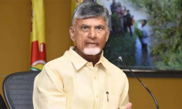 Chandrababu Naidu during his Delhi visit to discuss Andhra Pradesh water disputes with the Central Government