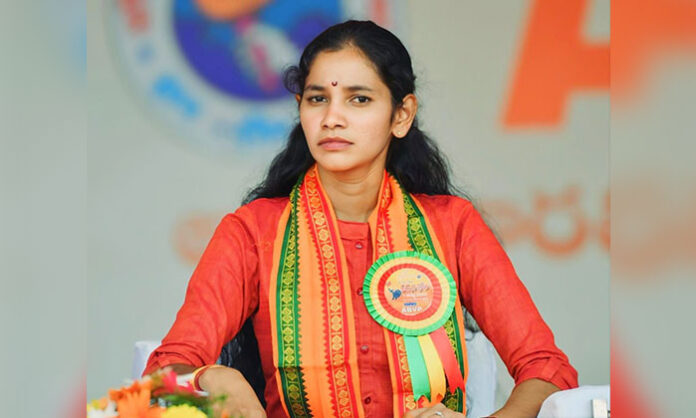 Chintakayala Jhansi appointed as Telangana BJYM State Secretary, student leader from Osmania University with political background in ABVP