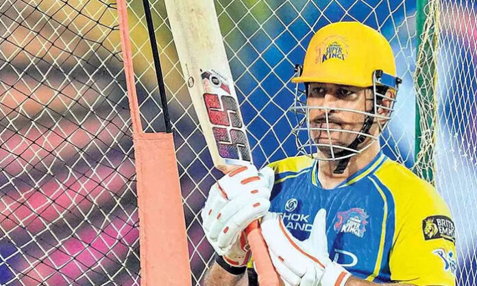 MS Dhoni at Chepauk Stadium amid speculation that he may play his final IPL match for Chennai Super Kings.