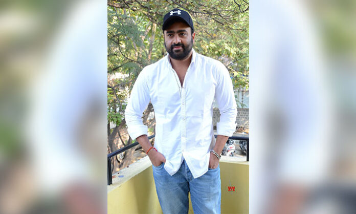 RN23 movie announcement poster featuring Rohith Nara and production team details under Karan C Productions LLP
