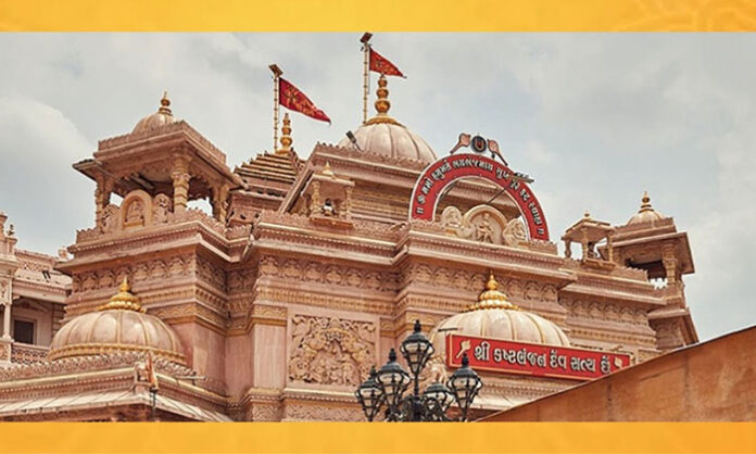 Kashtabhanjan Hanuman temple in Sarangpur Gujarat featuring the famous mustache Hanuman idol and giant Hanuman statue