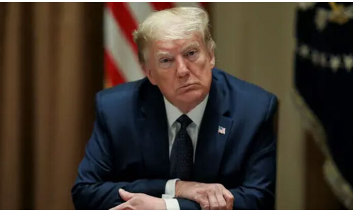 US President Donald Trump during discussions on the Iran nuclear deal at the White House as negotiations remain unresolved.