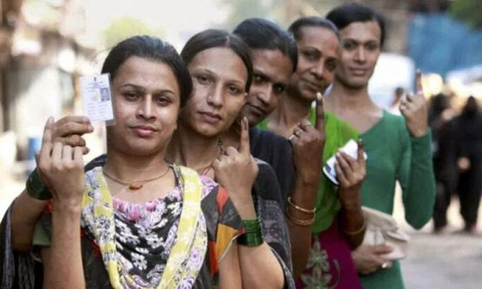 Transgender voters participating enthusiastically in assembly elections across India