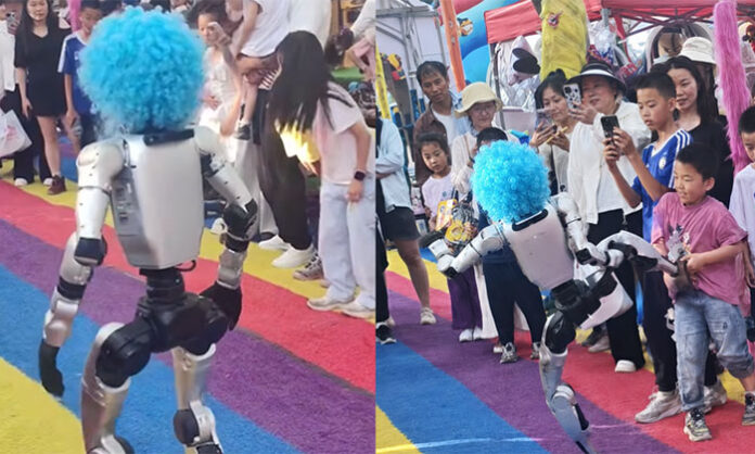 Humanoid robot performing martial arts accidentally kicks a child at Urumqi Botanical Garden in China, sparking viral video and safety debate.